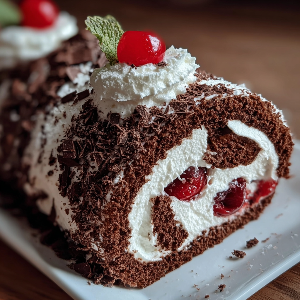 A Delectable Fusion of Swiss Roll and Black Forest Cake