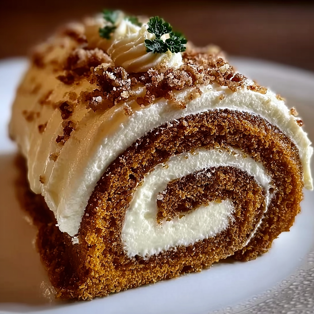Delicious Cream Cheese Pumpkin Roll Cake Recipe