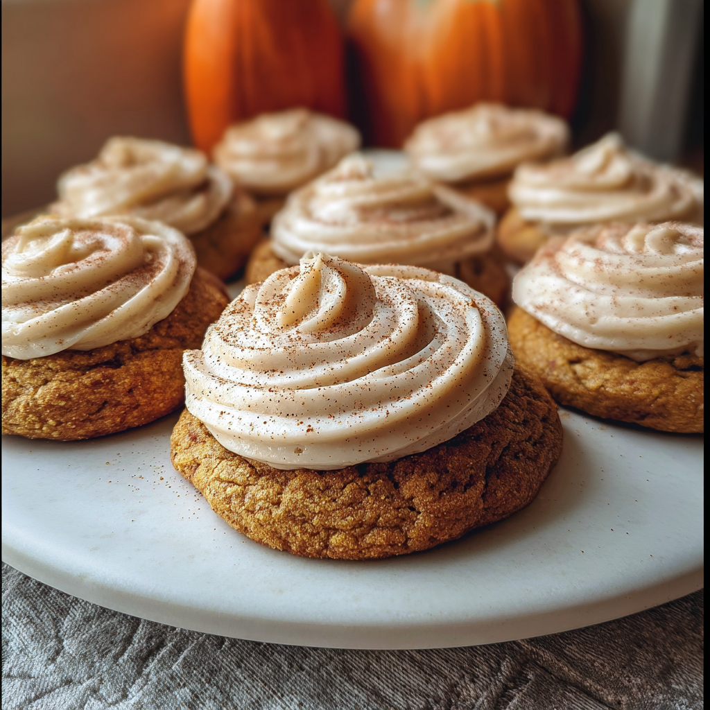 Deliciously Soft Pumpkin Cookies with Creamy Cinnamon Frosting