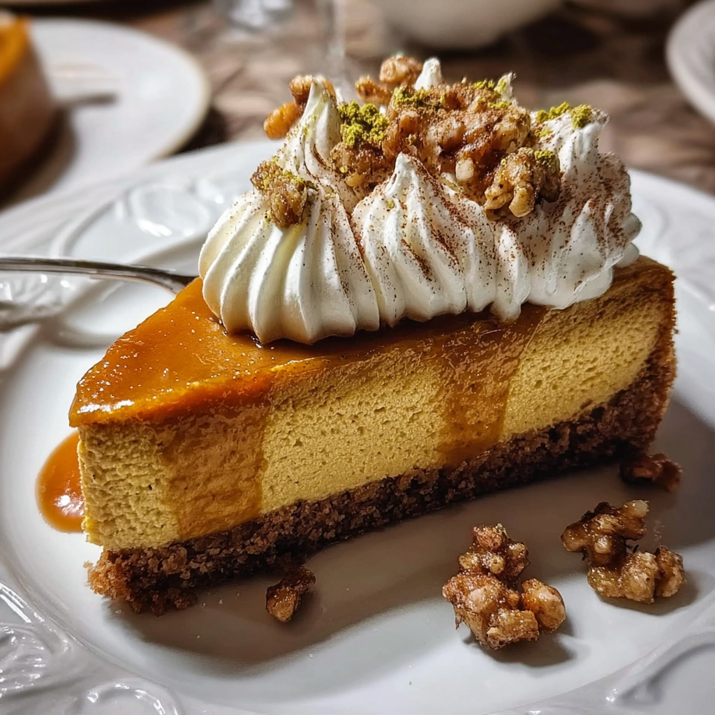 Indulgent Spiced Pumpkin Cheesecake to Savor