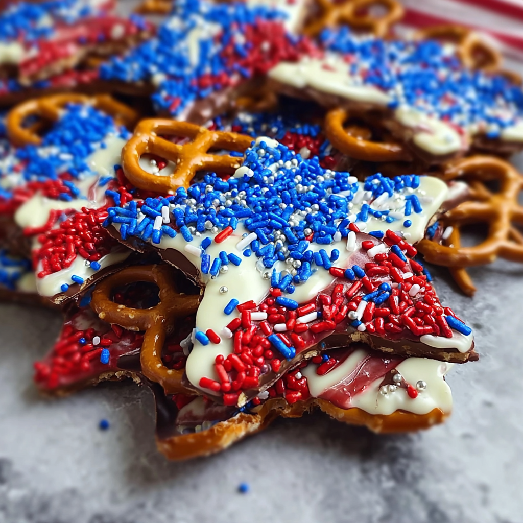 Patriotic Pretzel Bark: A Festive Treat Recipe!