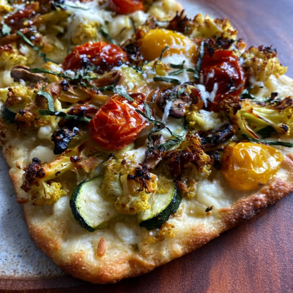 Savor the Flavor: Roasted Veggie Flatbread Pizza