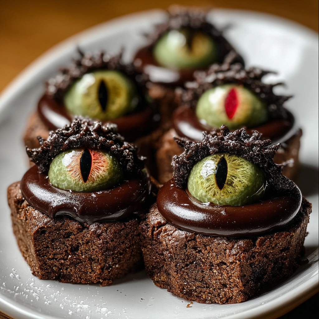 Spooky Monster Eye Brownie Bites for Halloween