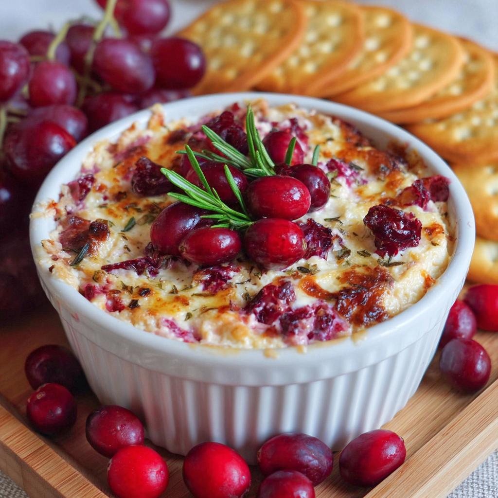 Creamy Baked Cranberry and Cheese Delight