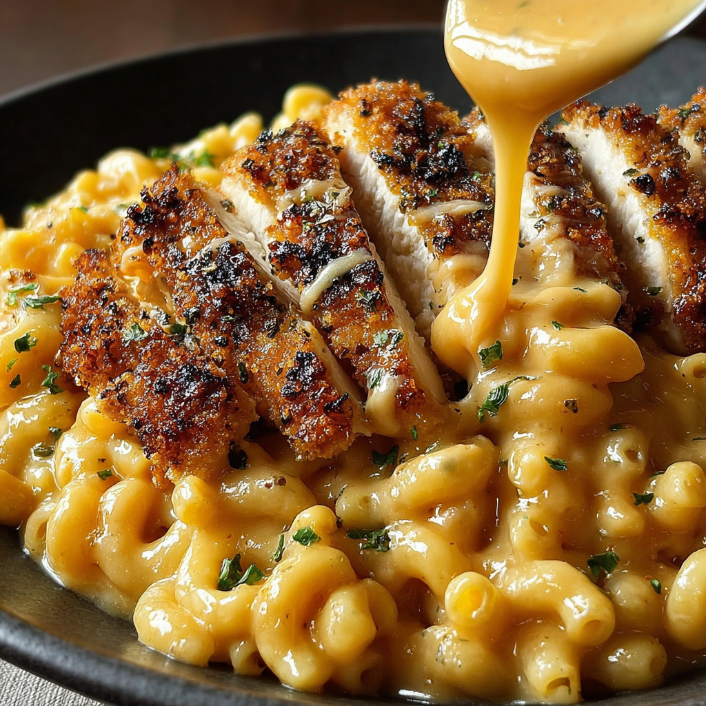 Creamy Honey Pepper Chicken Mac & Cheese Delight