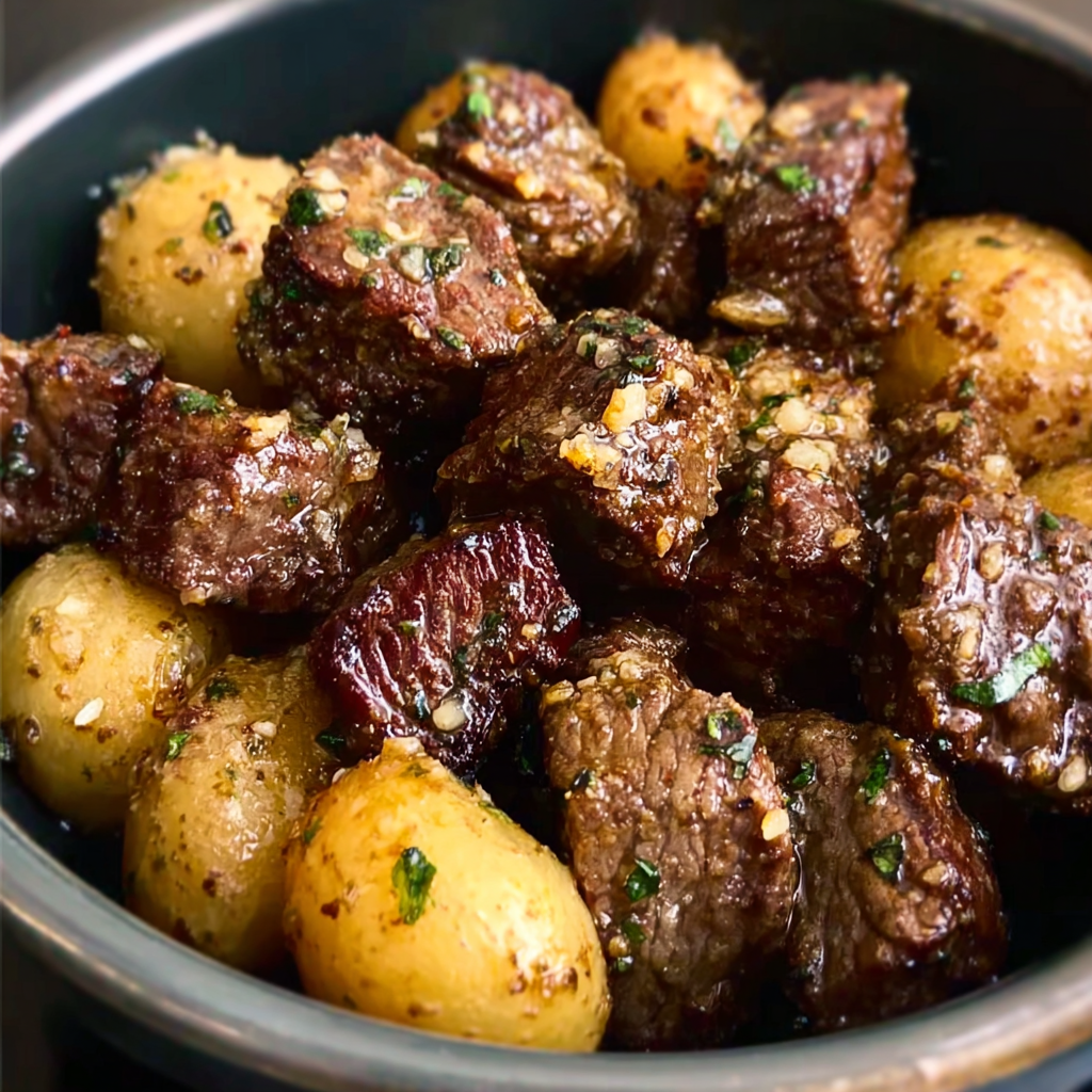 Crockpot Garlic Butter Beef Bites with Potatoes – Comfort Food