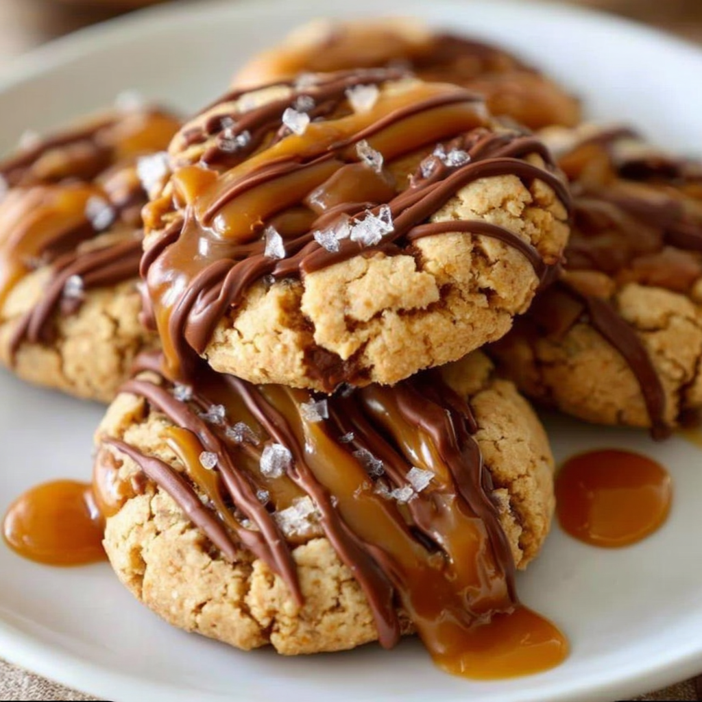 Decadent Peanut Butter Chocolate Caramel Cookies