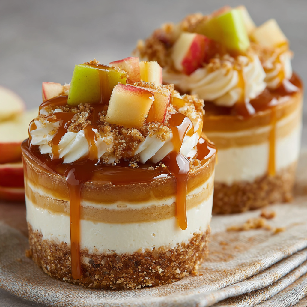 Delicious No-Bake Caramel Apple Cheesecake Cups