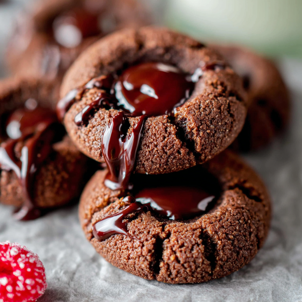 Deliciously Rich Chocolate Thumbprint Cookies