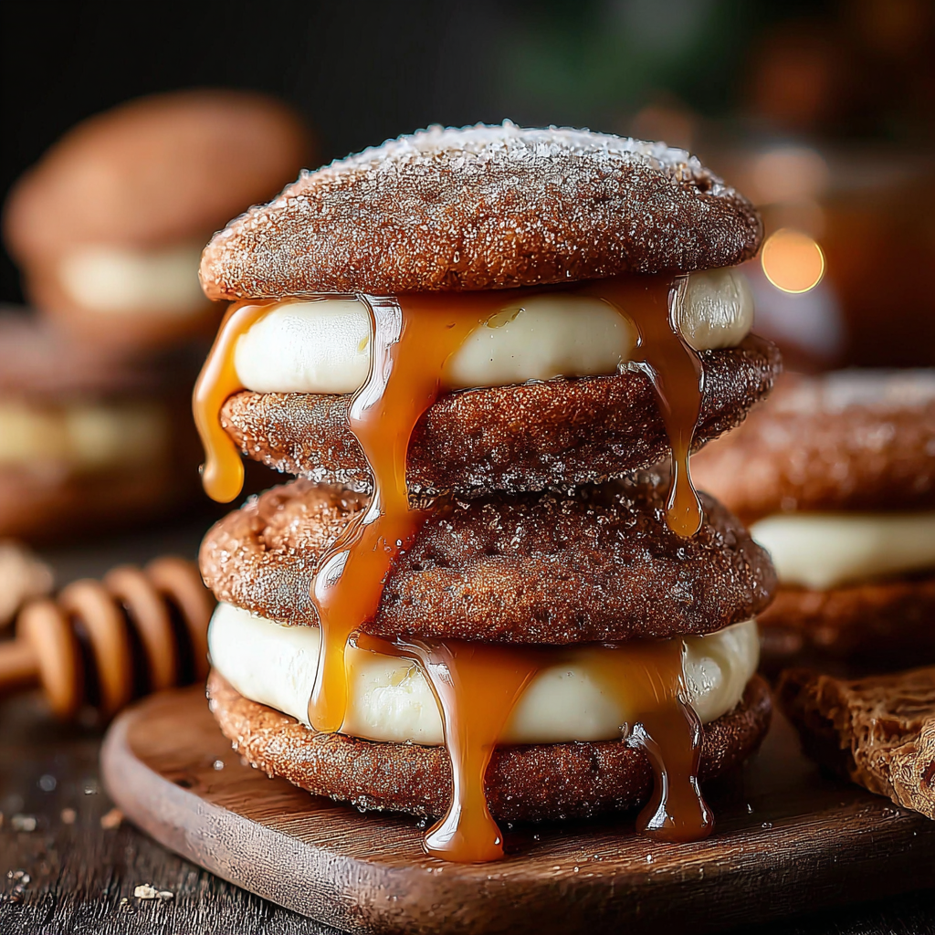 Deliciously Spiced Apple Cider Whoopie Pie Cookies