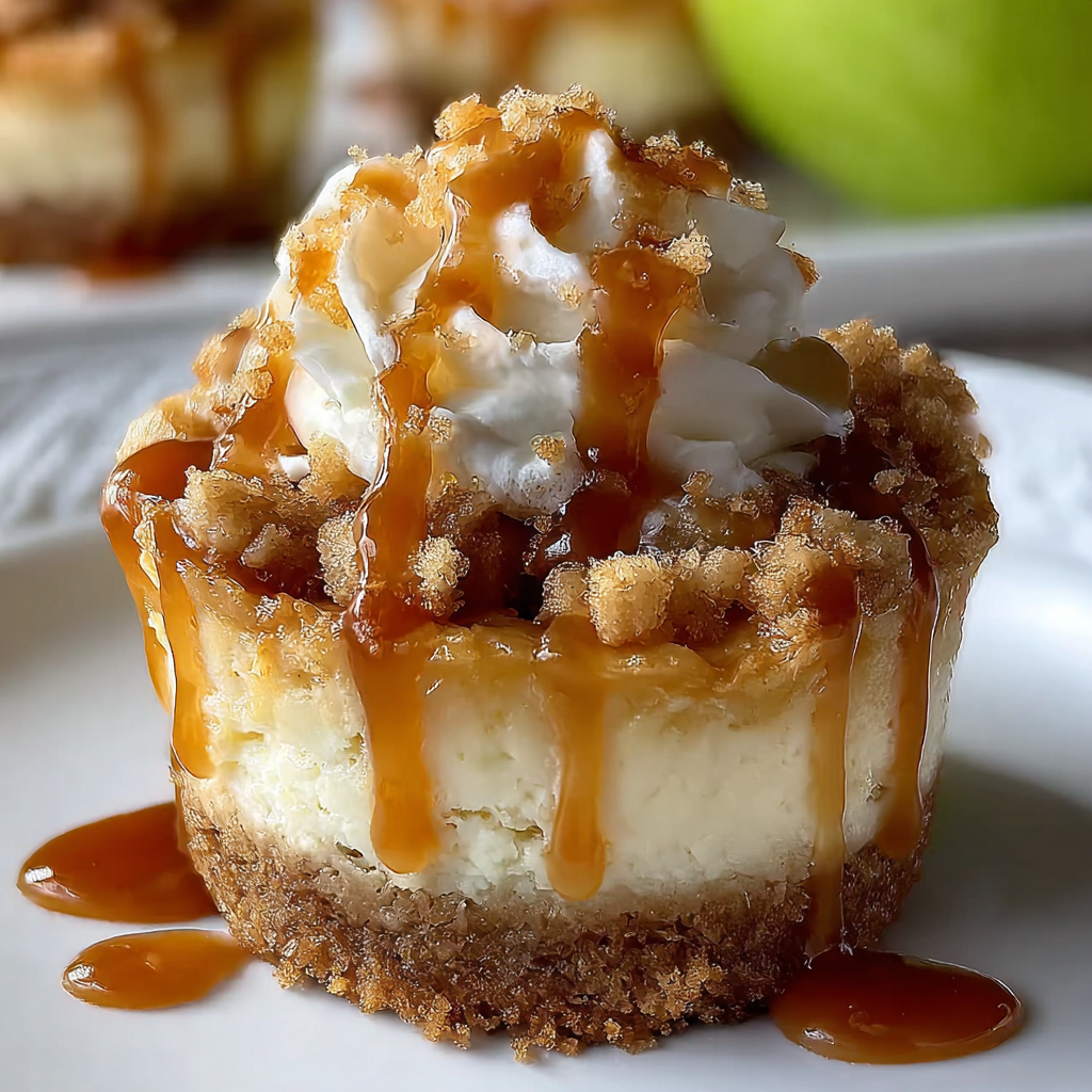 Delightful Apple Crisp Mini Cheesecakes for Fall