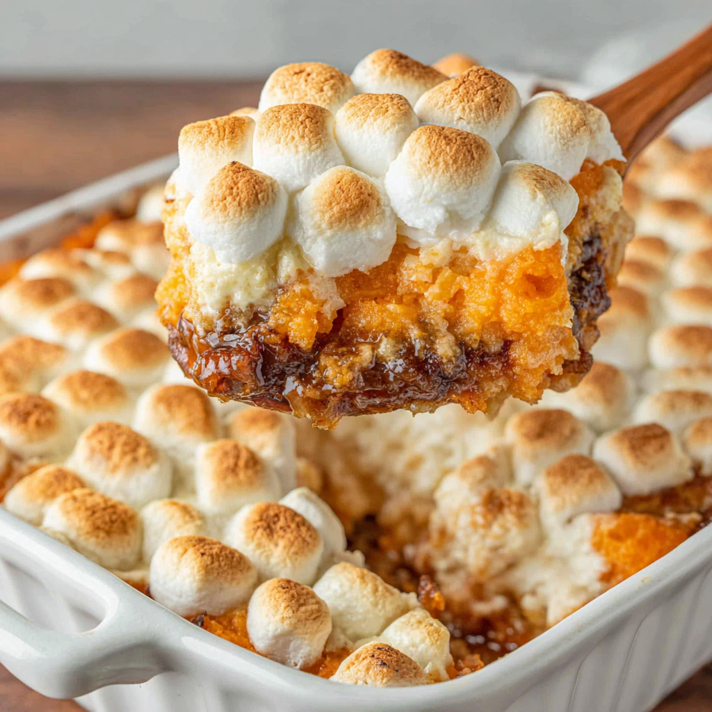 Delightful Potato Casserole with Marshmallows