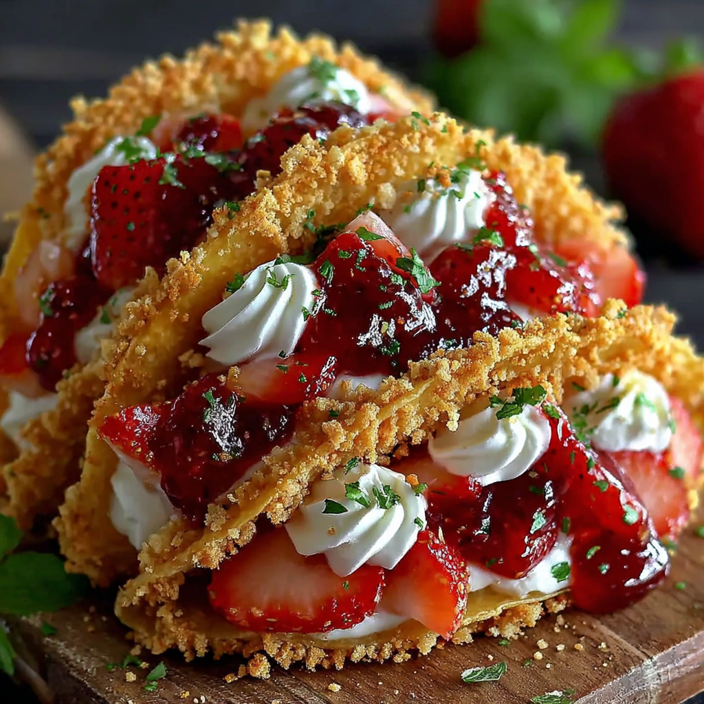 Delightful Strawberry Crunch Cheesecake Tacos