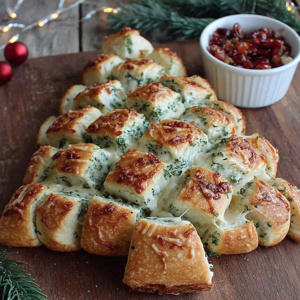 Festive Cheesy Christmas Tree Bread Recipe