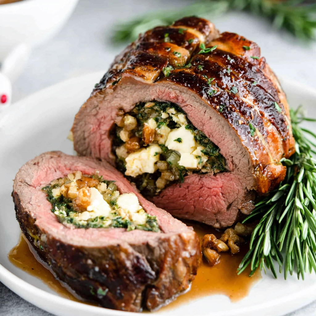 Festive Christmas Stuffed Beef Tenderloin Recipe