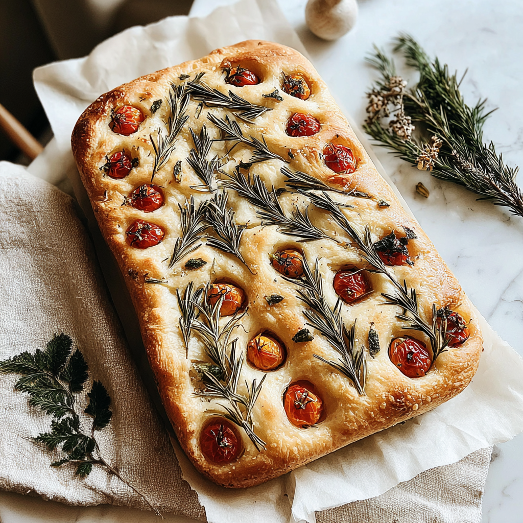 Festive Christmas Tree Focaccia to Share with Loved Ones