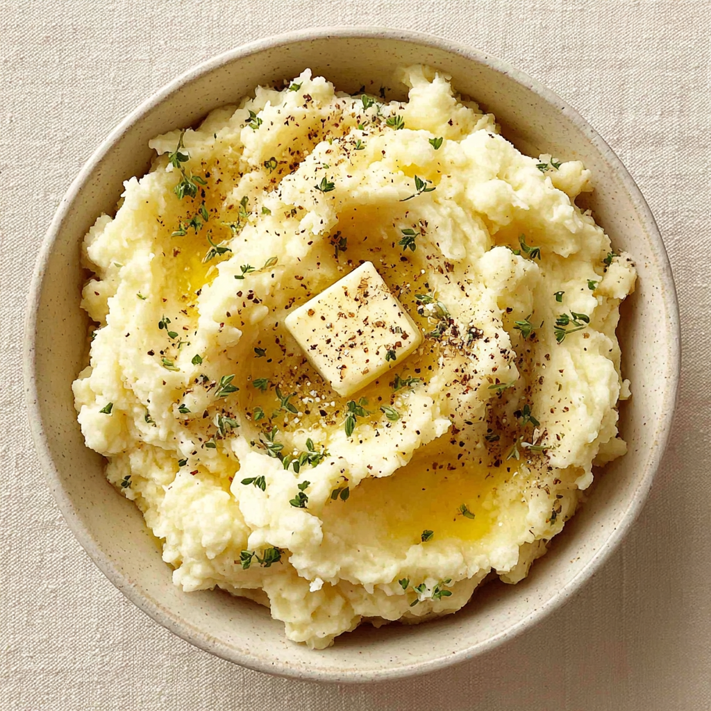 Hearty Rustic Garlic Mashed Potatoes Recipe