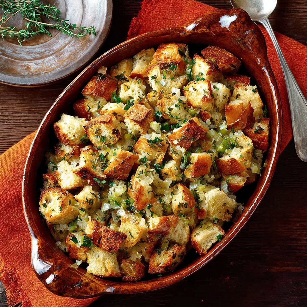 Homemade Old-Fashioned Bread Stuffing Recipe