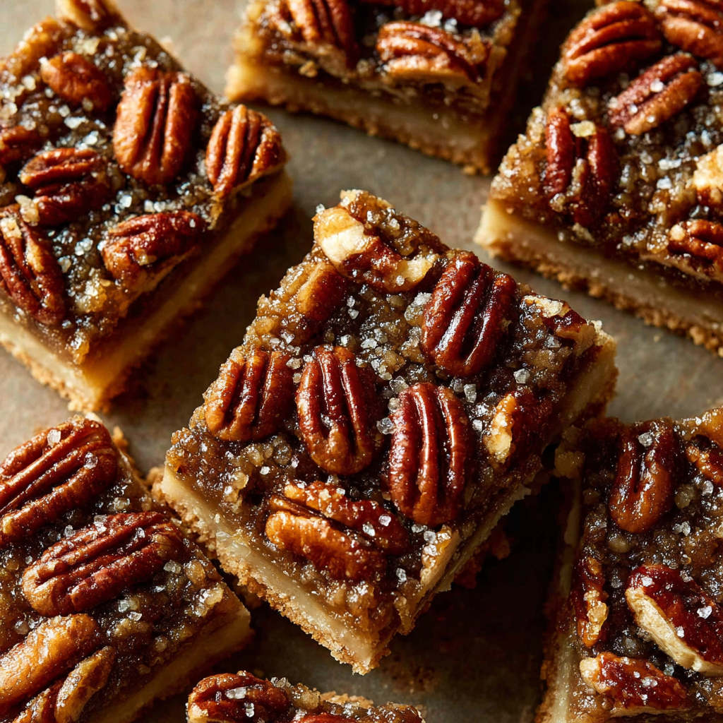 Indulgent Salted Maple Pecan Pie Bars Recipe