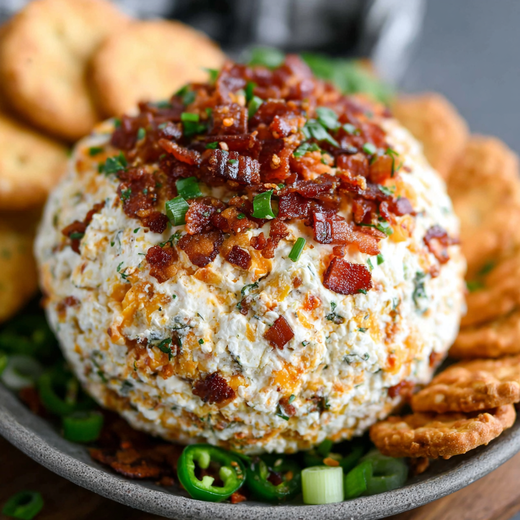 Jalapeño Popper Football Cheese Ball for Game Day