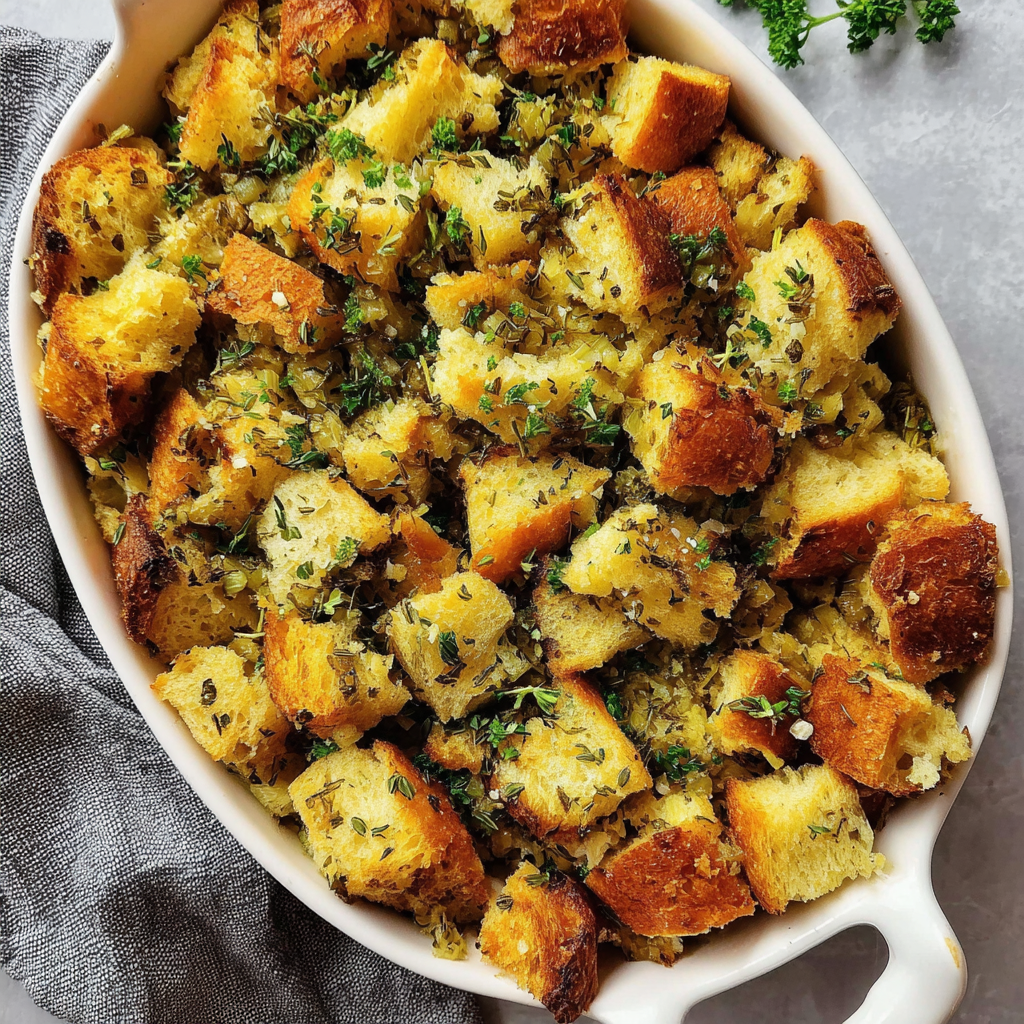 Rich and Flavorful Buttery Herb Stuffing Recipe