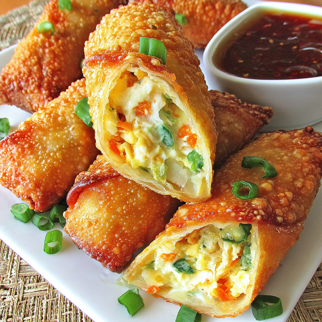 Savoring Crab Rangoon Egg Rolls with a Twist