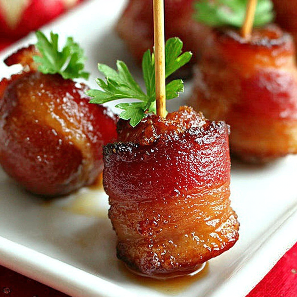 Savory Bacon Wrapped Brown Sugar Smokies
