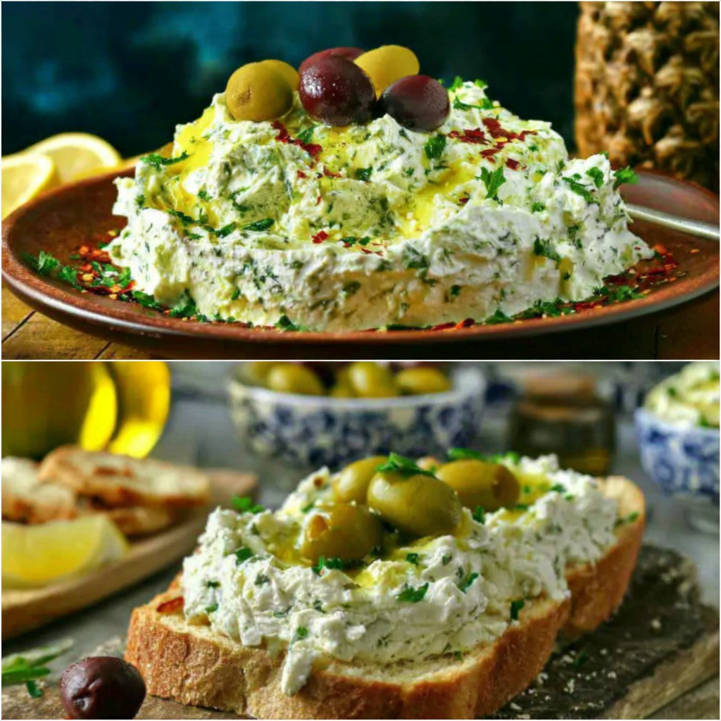 Savory Creamy Feta Green Olive Spread for Entertaining