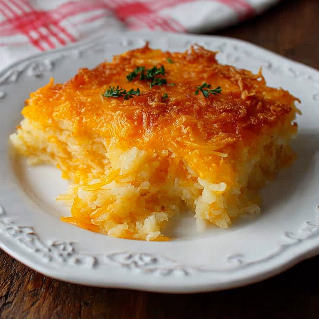 A Delicious Copycat Cracker Barrel Hashbrown Casserole