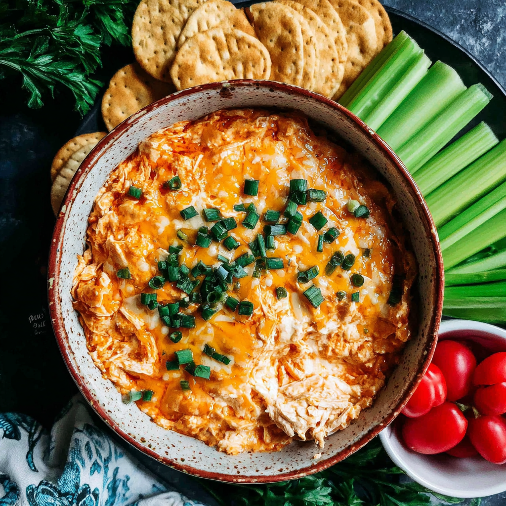 Creamy Crockpot Buffalo Chicken Dip for Parties