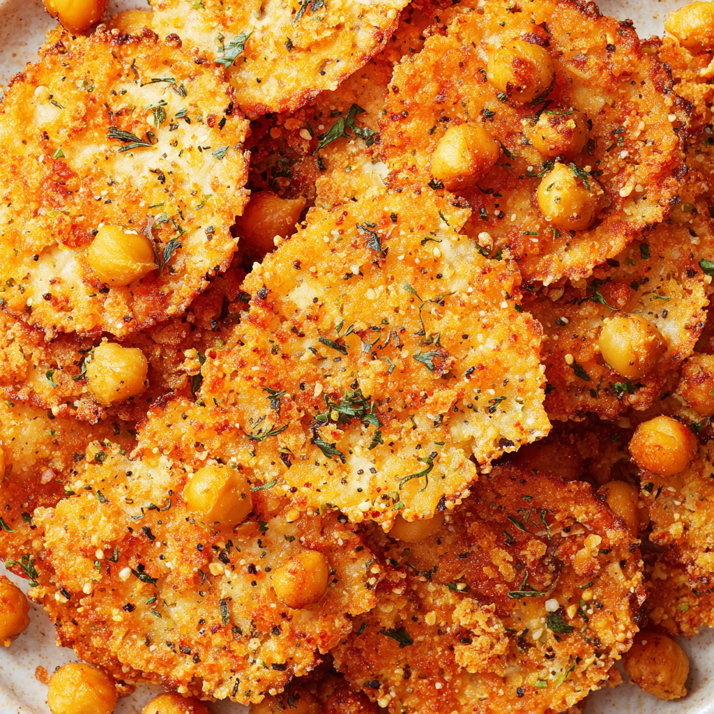 Crispy Chickpea Parmesan Bites with Zesty Flavor