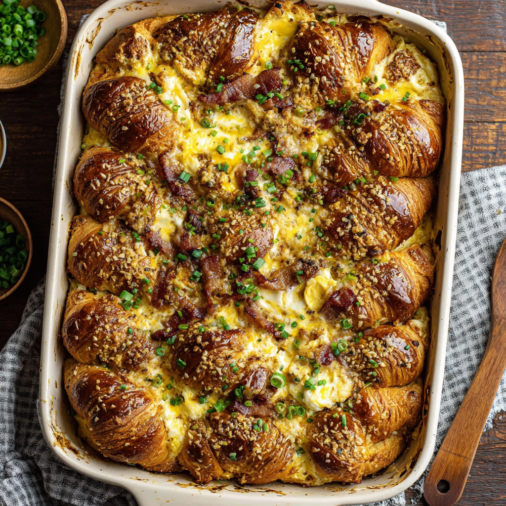 Delicious Croissant Breakfast Casserole for Brunch