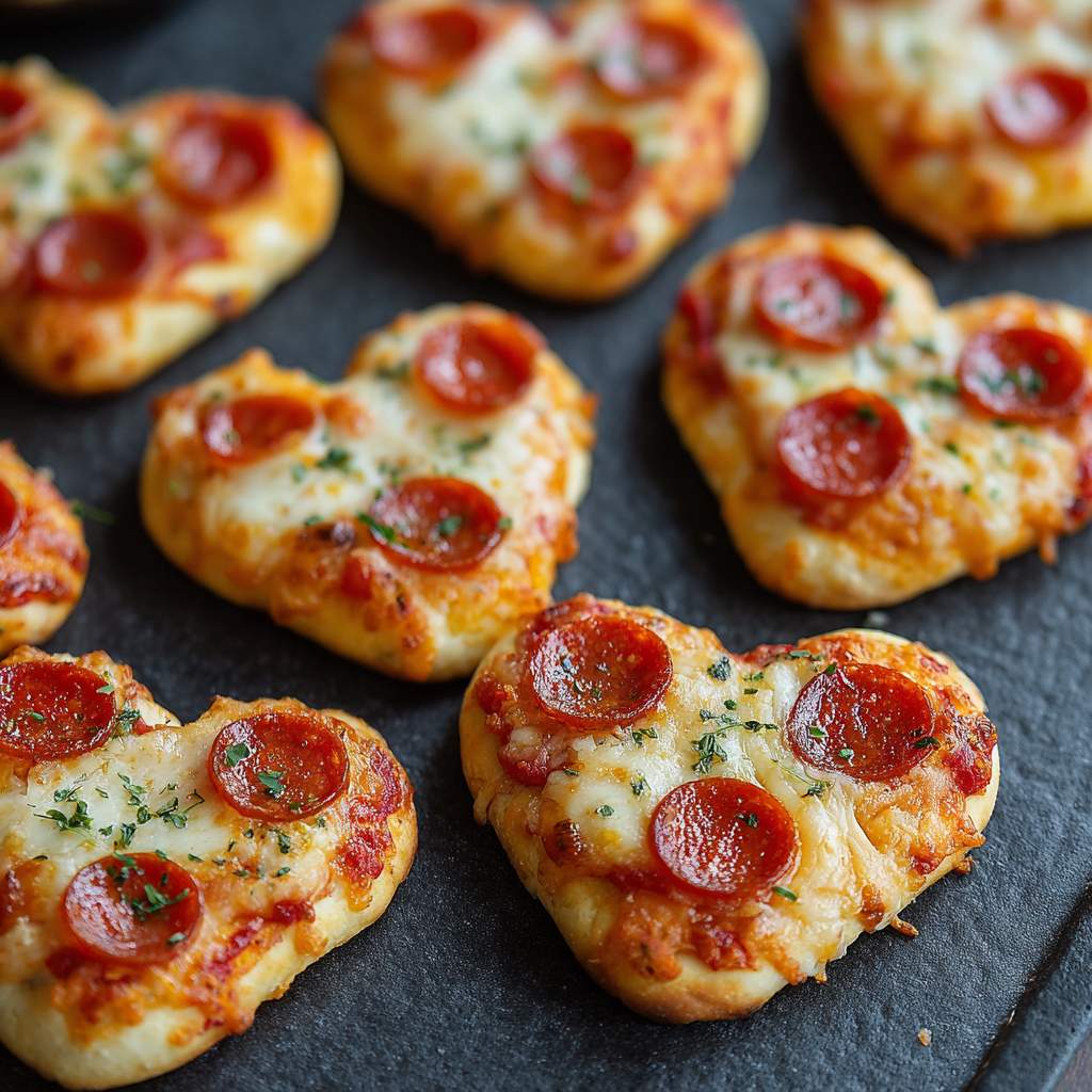 Delicious Heart-Shaped Mini Pizzas for Every Occasion