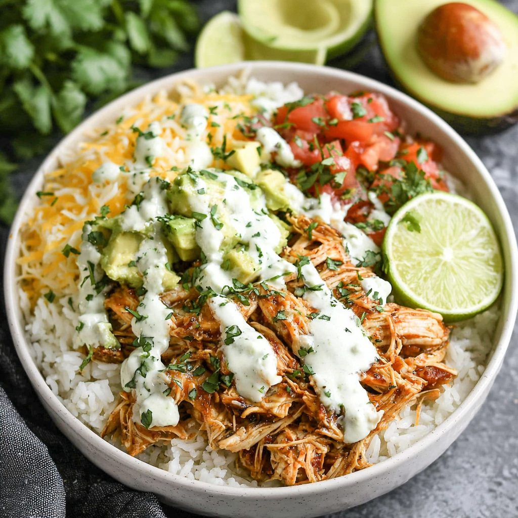 Delicious Slow Cooker Chicken Burrito Bowl Recipe