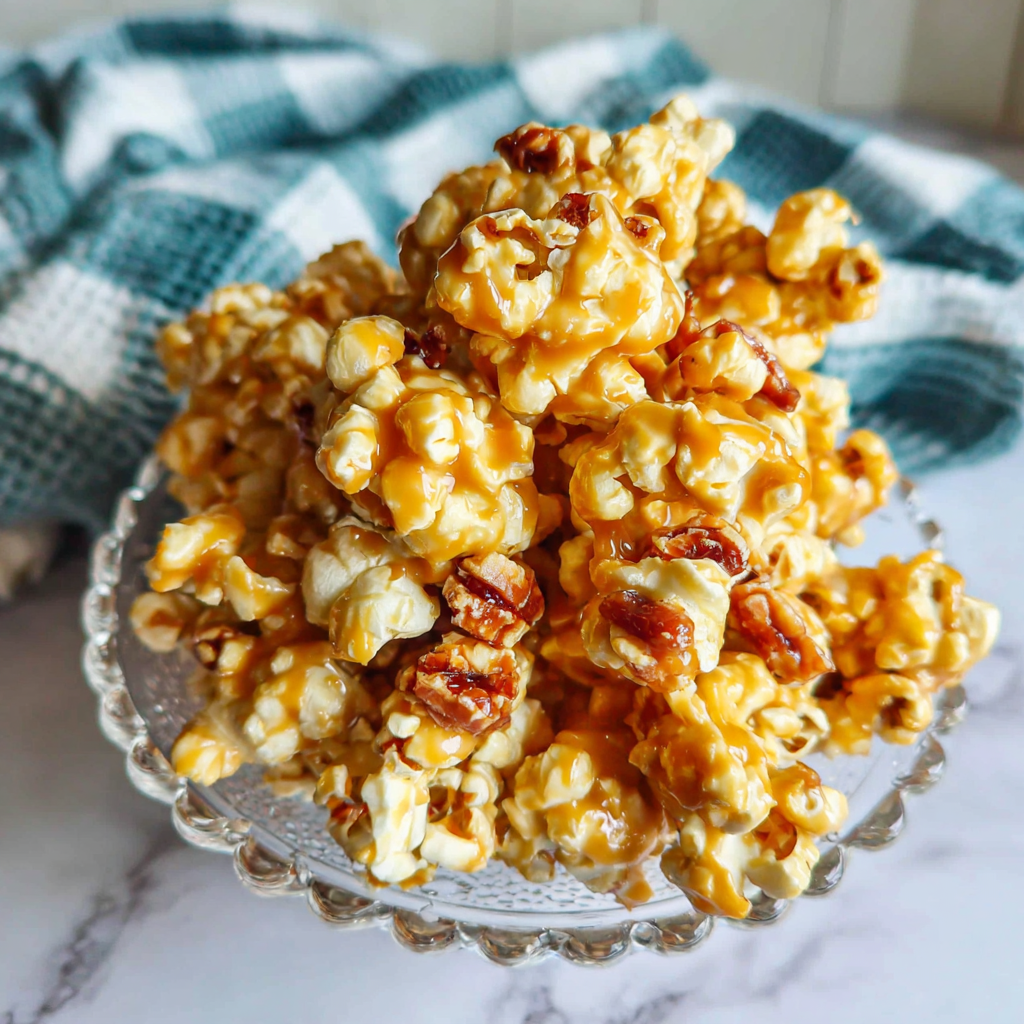 Deliciously Crunchy Caramel Popcorn Clusters
