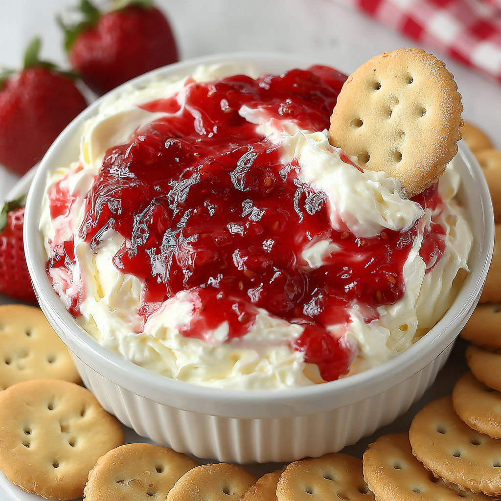 Deliciously Sweet Strawberry Cheesecake Dip Recipe