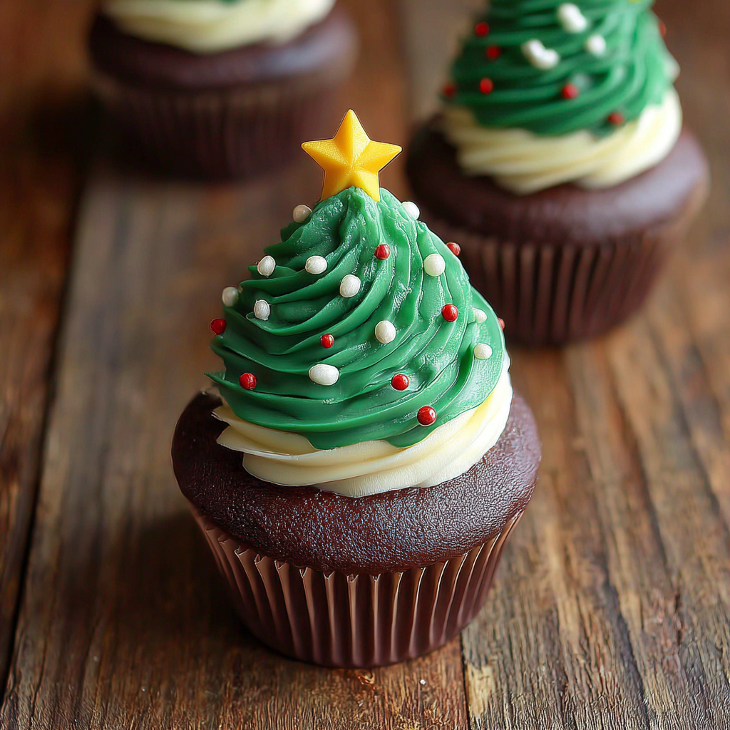 Delightful Christmas Tree Cupcakes for the Holidays