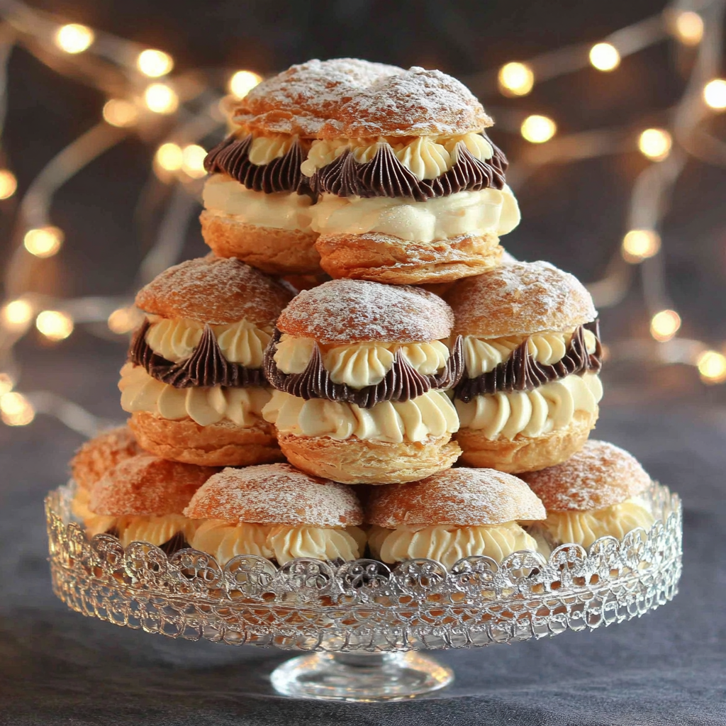 Delightful Cream Puff Tower for Celebrations