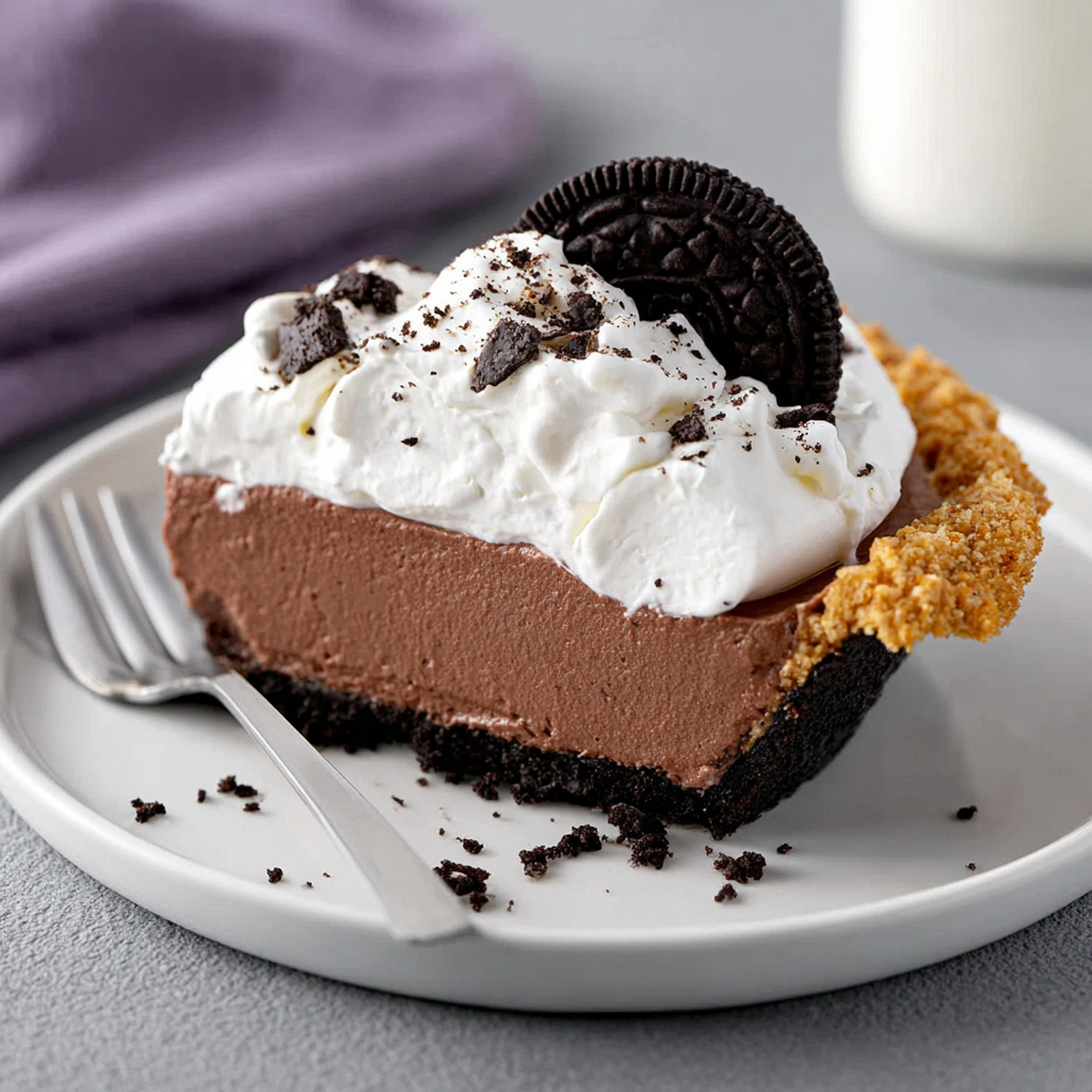 Indulgent Creamy Chocolate Mousse Pie with Oreo Crust