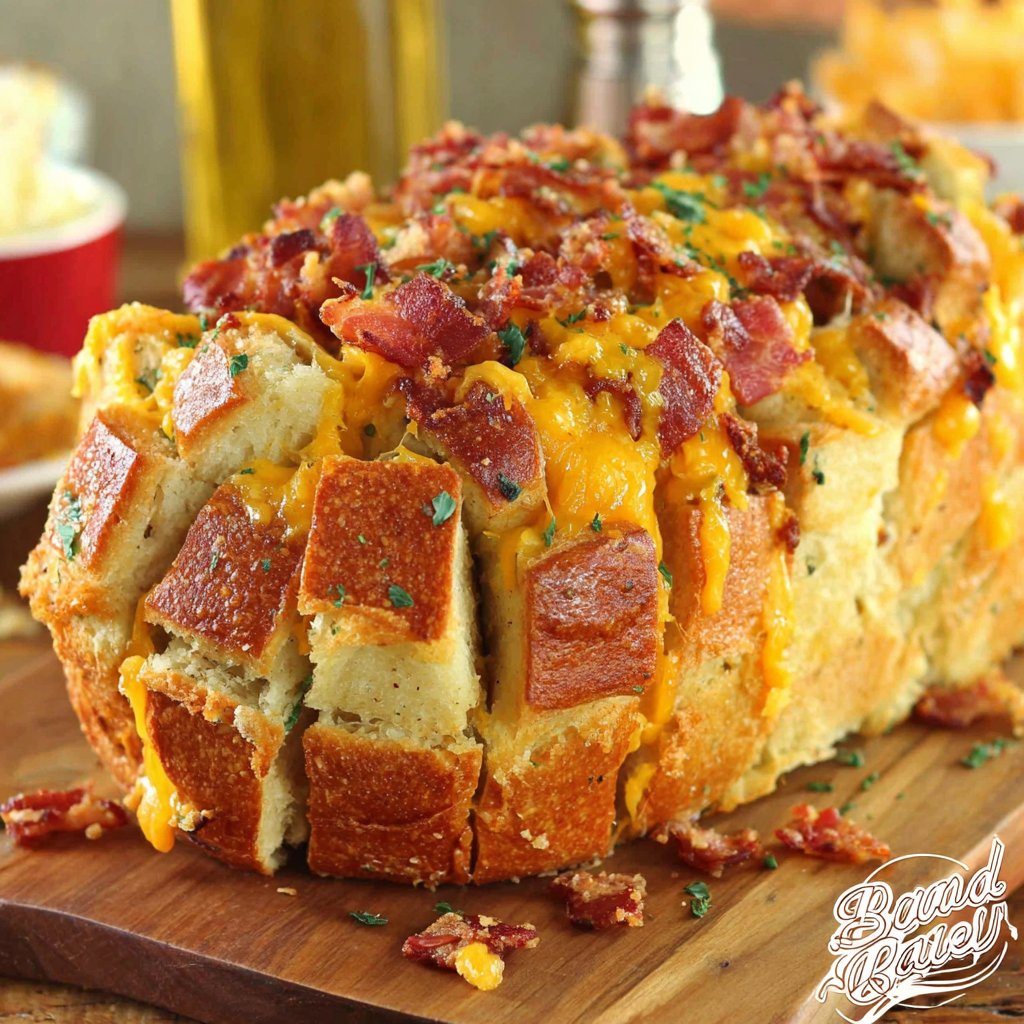 Irresistible Bacon Cheddar Ranch Pull-Apart Bread