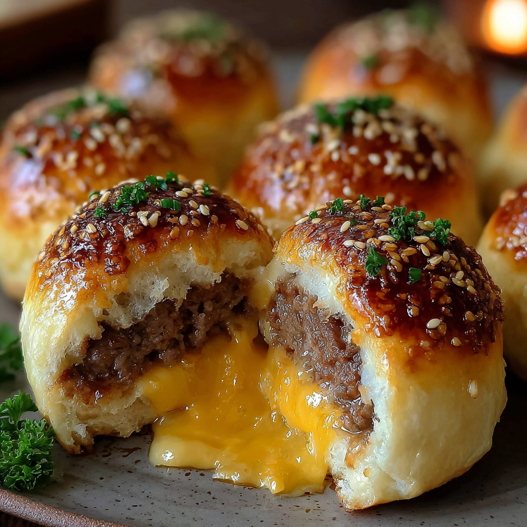 Irresistible Garlic Parmesan Cheeseburger Bombs