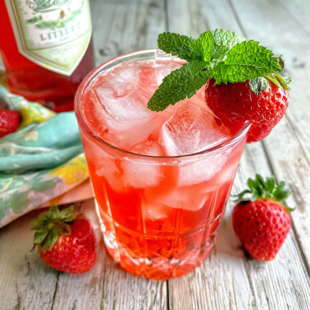 Refreshing Strawberry Lillet Crush Cocktail Recipe