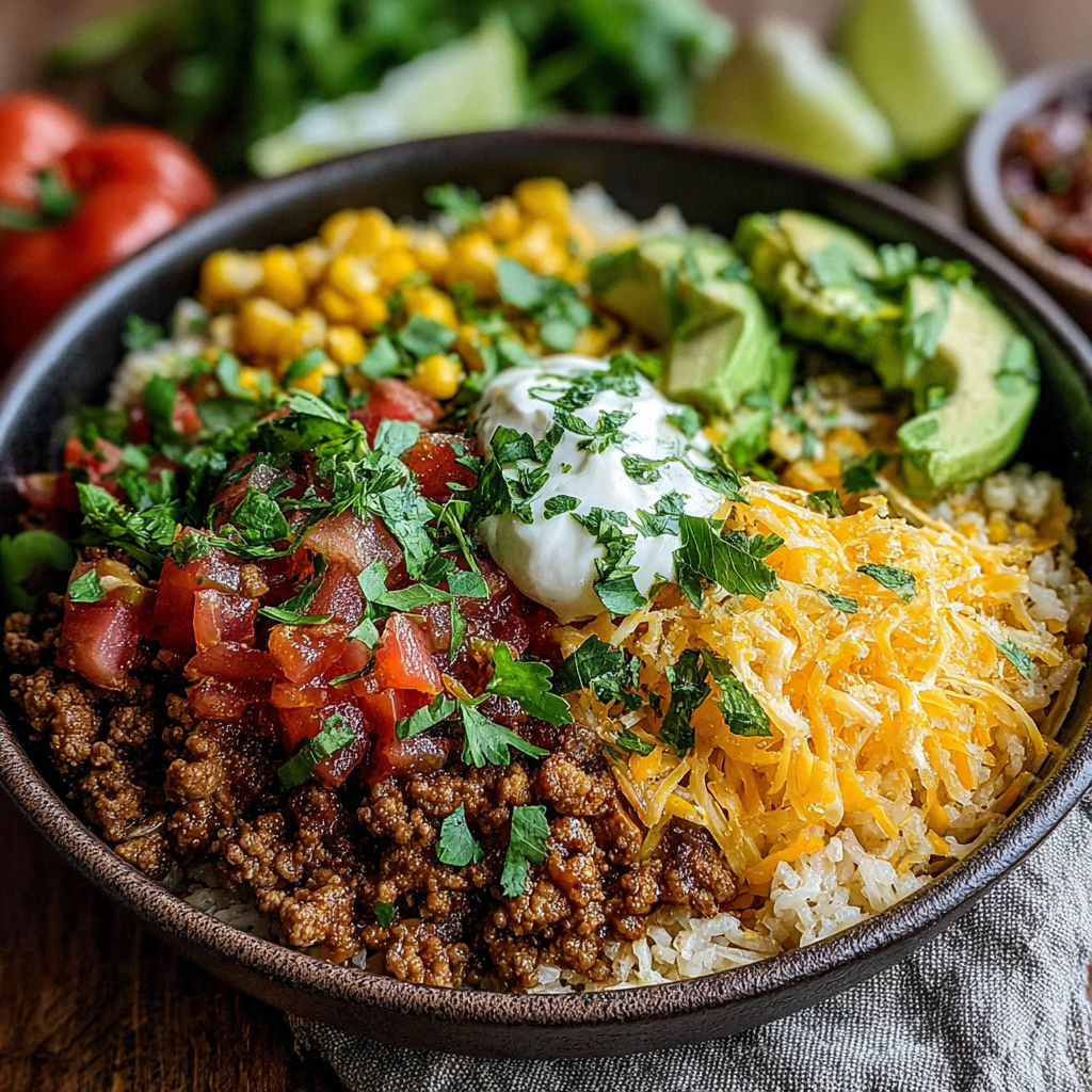 Savor the Flavor of a Taco Rice Bowl