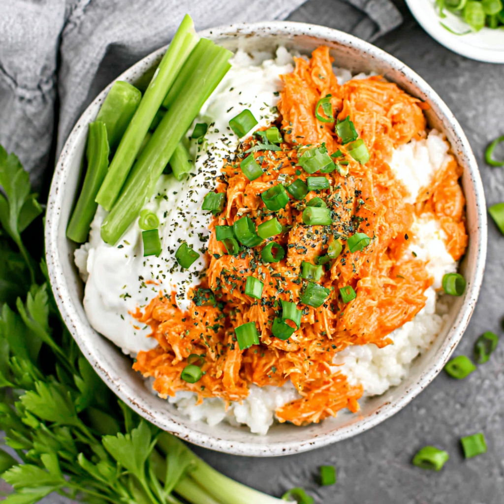 Savor the Flavor of Buffalo Chicken Cottage Cheese Bowl