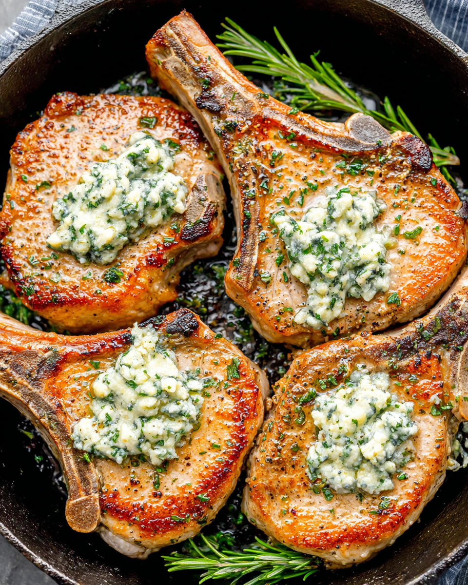 Savory Garlic Butter Pan Seared Pork Chops