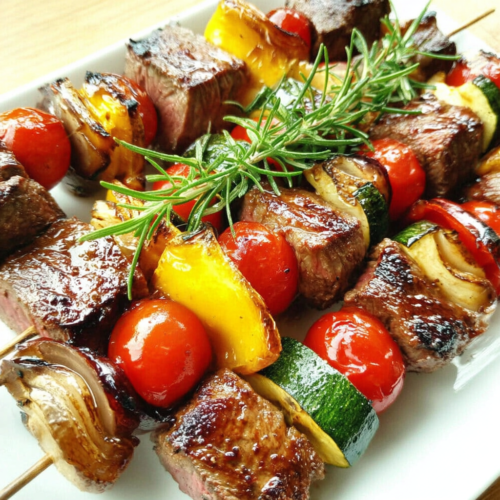 Succulent Filet Mignon Rosemary Skewers Recipe
