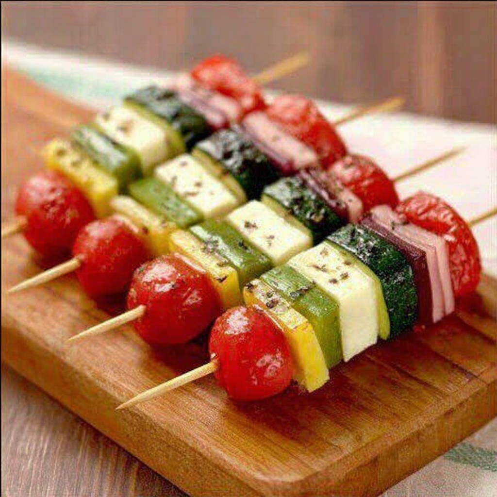 Vibrant Rainbow Veggie Skewers for Any Gathering