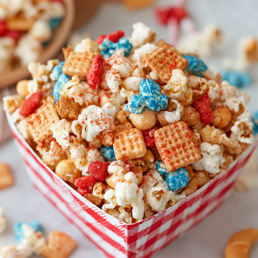 Zesty Firecracker Popcorn Snack Mix for Any Gathering