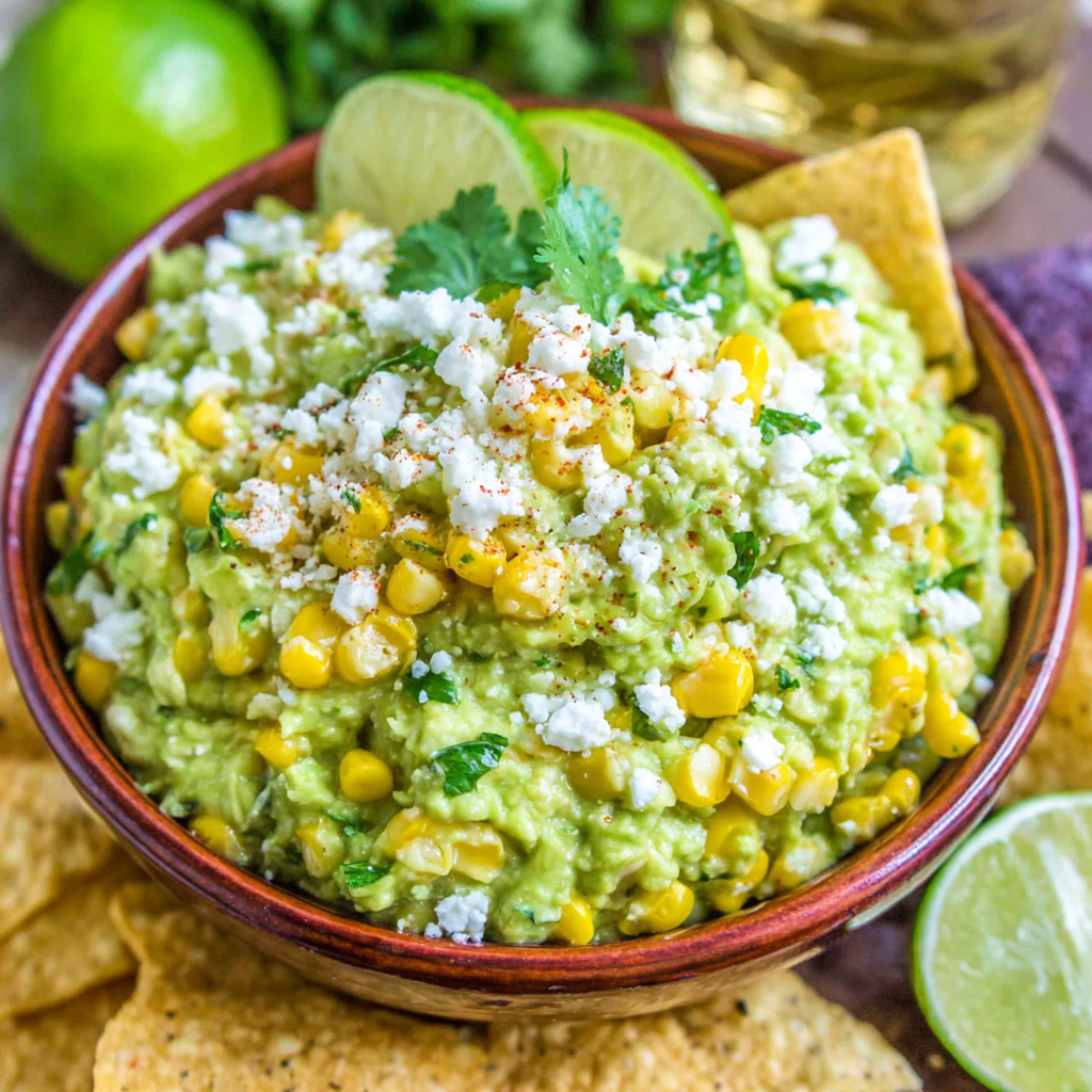 Delicious Corn and Cotija Guacamole Recipe