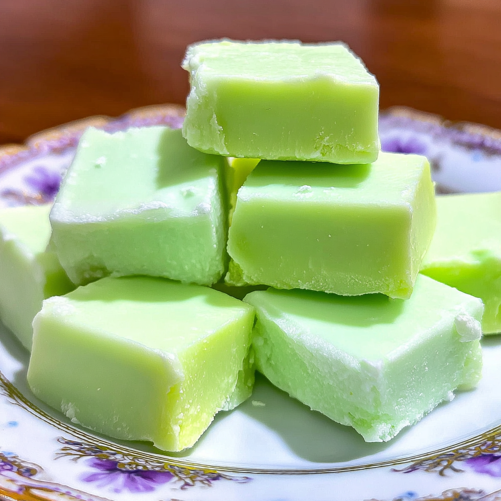 Deliciously Creamy White Chocolate Mint Fudge